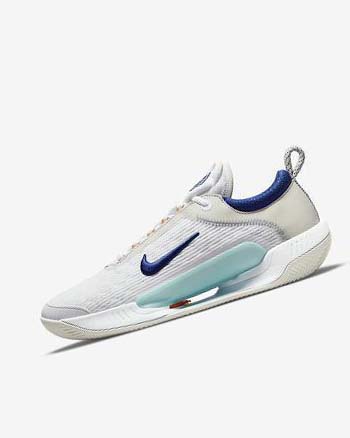 Nike Court Zoom NXT Blancos Beige Claro Turquesa Azul Rey Oscuro Azules | MX 3259